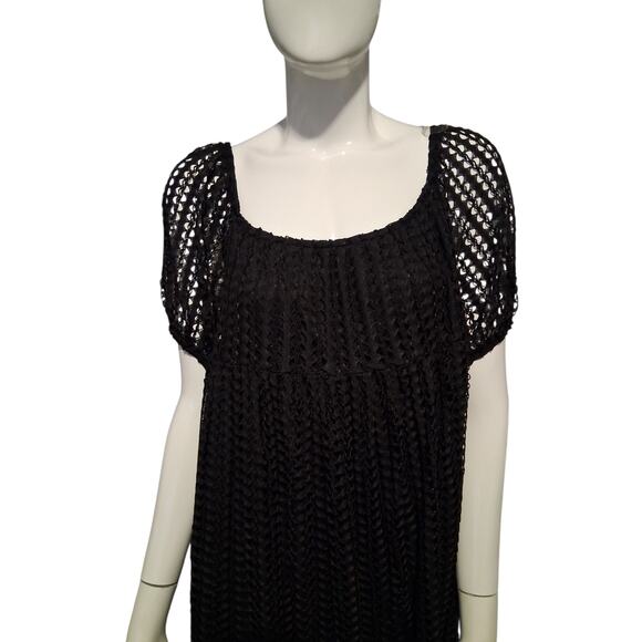 Hayden LA Daileylook Open Knit Women's Size Large Babydoll Mesh Whimsigoth Dress - Picture 3 of 12